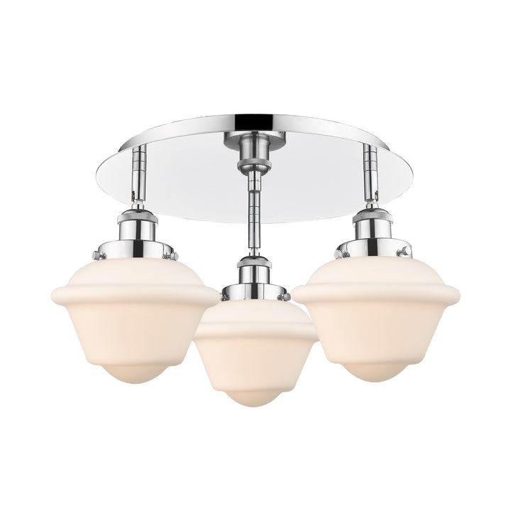 Innovations Lighting Oxford Flush Mount - Polished Chrome Ceiling Flush Mounts Innovations Lighting Matte White ; Glass Type: Frosted  