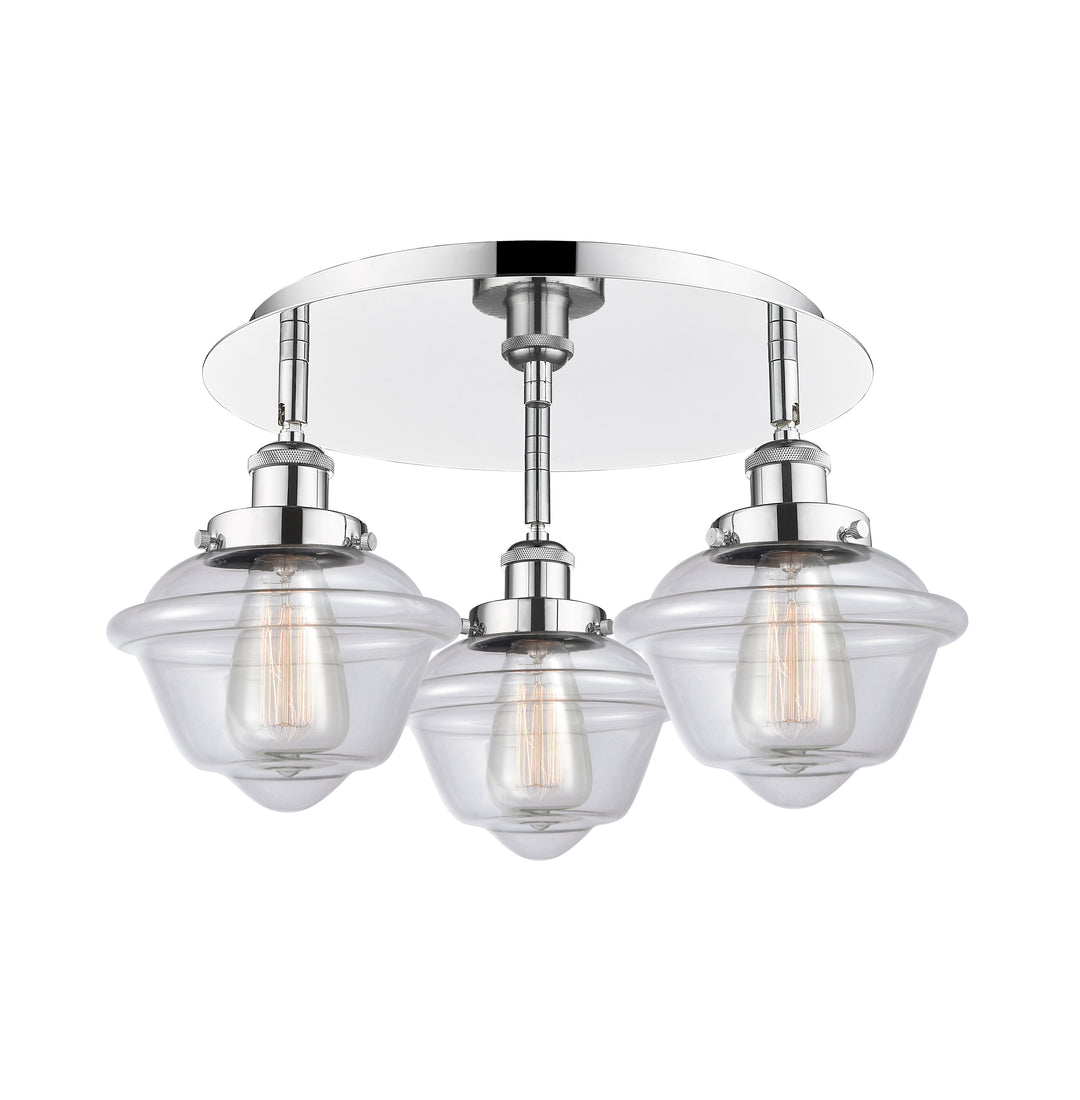 Innovations Lighting Oxford Flush Mount - Polished Chrome Ceiling Flush Mounts Innovations Lighting Clear ; Glass Type: Clear  