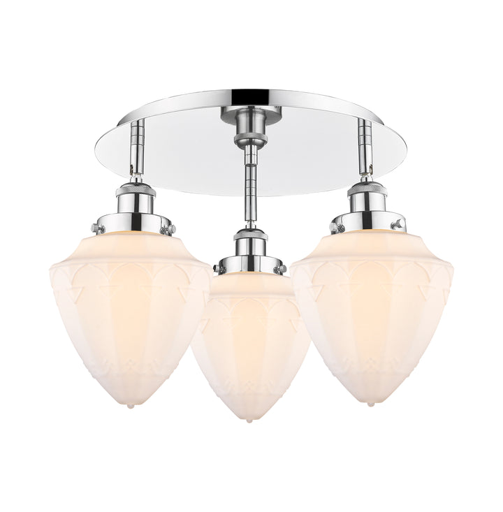 Innovations Lighting Bullet 7" Flush Mount - Polished Chrome Ceiling Flush Mounts Innovations Lighting Matte White ; Glass Type: Frosted  