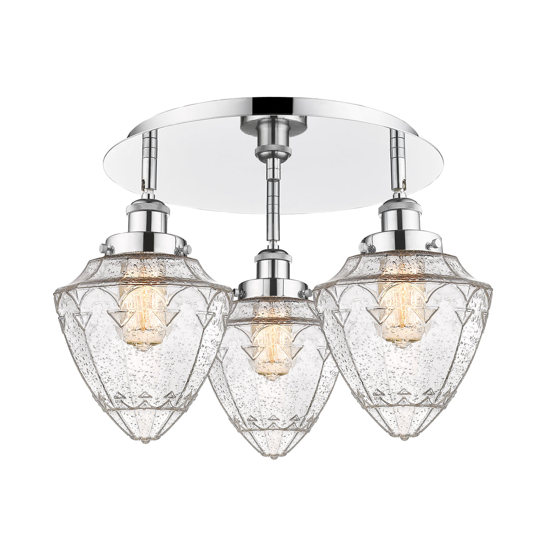 Innovations Lighting Bullet 7" Flush Mount - Polished Chrome Ceiling Flush Mounts Innovations Lighting Seedy ; Glass Type: Seeded  