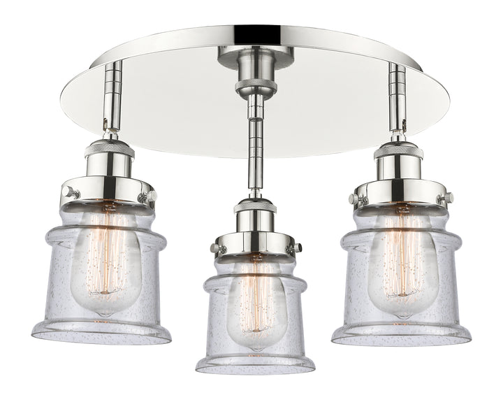 Innovations Lighting Canton Flush Mount Ceiling Flush Mounts Innovations Lighting Polished Nickel Seedy ; Glass Type: Seeded 