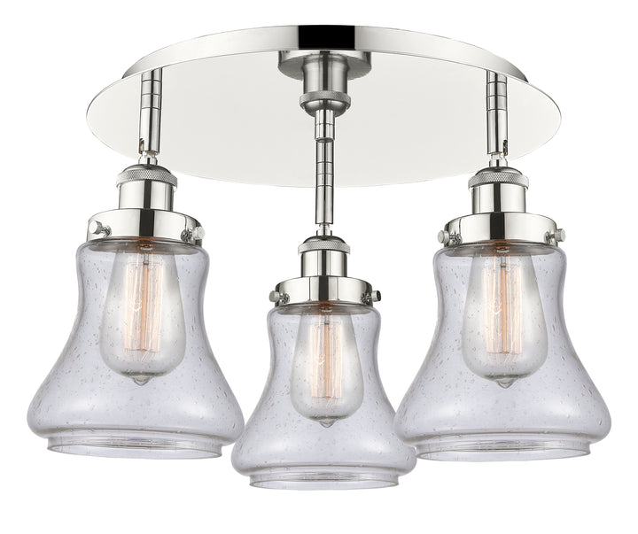 Innovations Lighting Bellmont 6" Flush Mount - Polished Nickel Ceiling Flush Mounts Innovations Lighting Seedy ; Glass Type: Seeded  