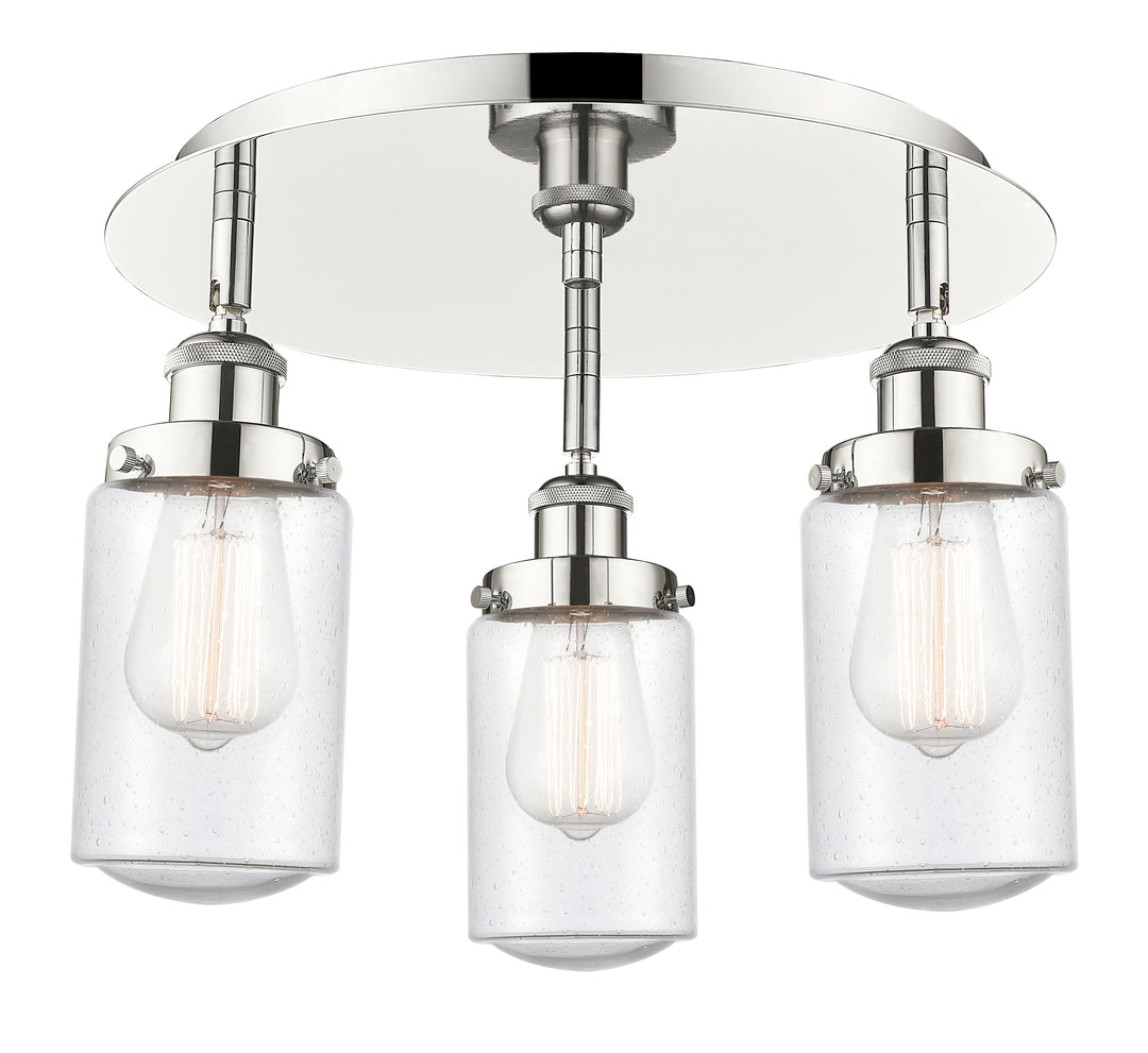 Innovations Lighting Dover Flush Mount - Polished Nickel