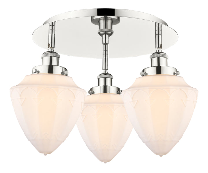 Innovations Lighting Bullet 7" Flush Mount - Polished Nickel Ceiling Flush Mounts Innovations Lighting Matte White ; Glass Type: Frosted  