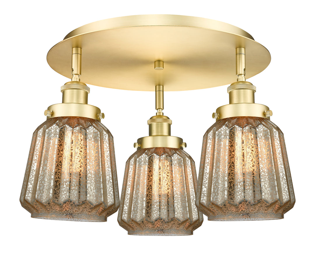 Innovations Lighting Chatham Flush Mount - Satin Gold Ceiling Flush Mounts Innovations Lighting   