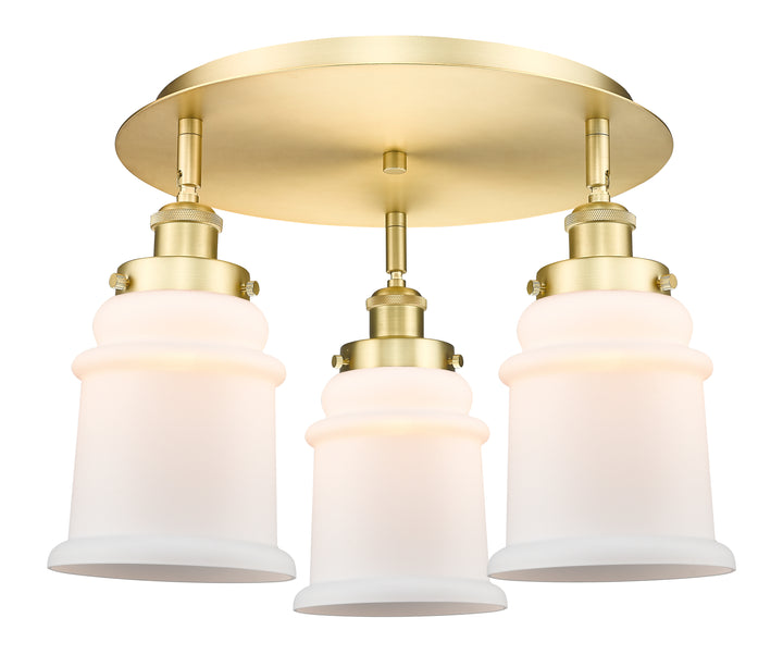 Innovations Lighting Canton 6" Flush Mount - Satin Gold Ceiling Flush Mounts Innovations Lighting Matte White ; Glass Type: Frosted  