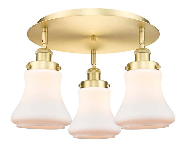 Innovations Lighting Bellmont 6" Flush Mount - Satin Gold Ceiling Flush Mounts Innovations Lighting Matte White ; Glass Type: Frosted  