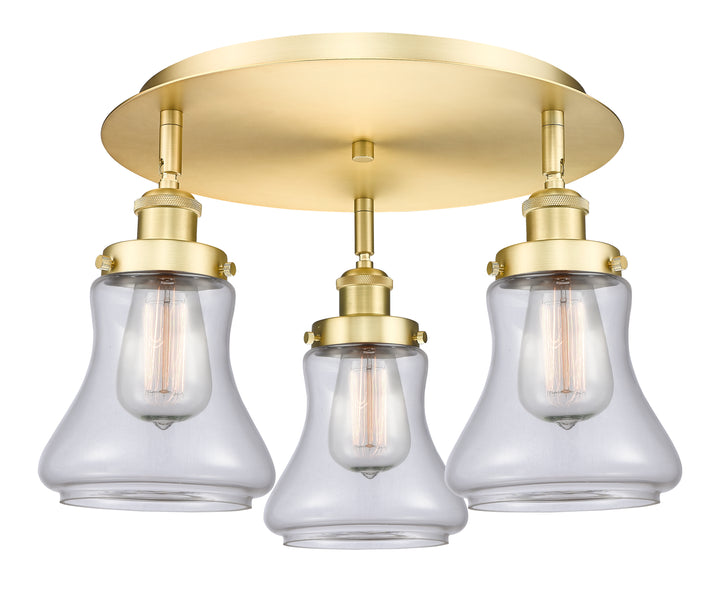 Innovations Lighting Bellmont 6" Flush Mount - Satin Gold Ceiling Flush Mounts Innovations Lighting Clear ; Glass Type: Clear  