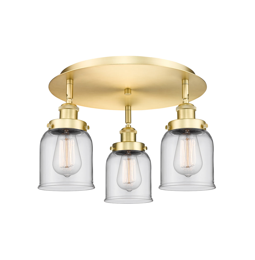 Innovations Lighting Edison Flush Mount - Satin Gold Ceiling Flush Mounts Innovations Lighting Clear ; Glass Type: Clear  