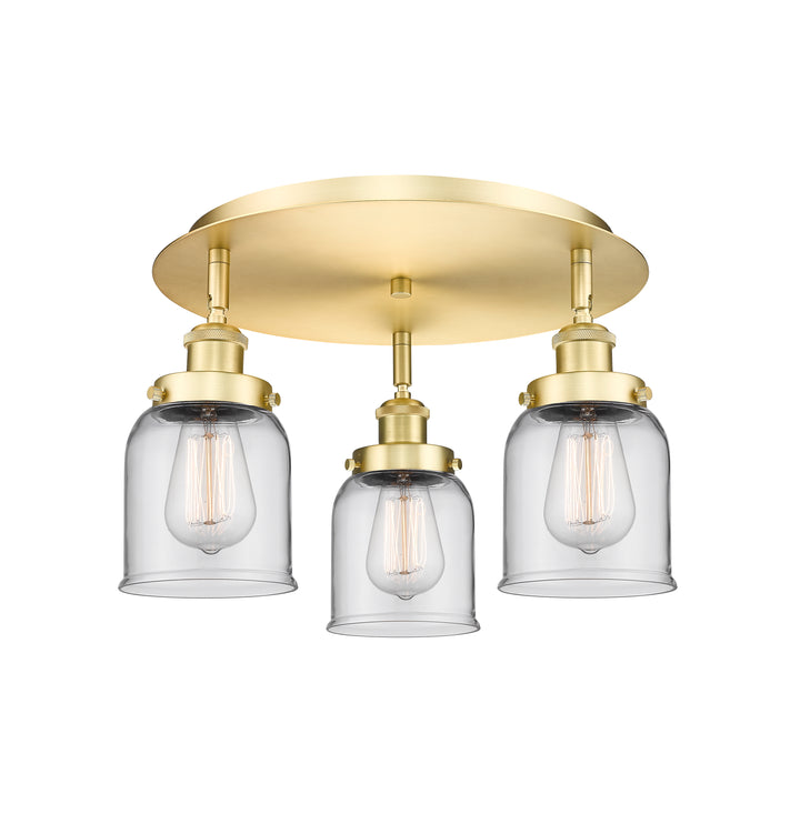 Innovations Lighting Edison Flush Mount - Satin Gold Ceiling Flush Mounts Innovations Lighting Clear ; Glass Type: Clear  