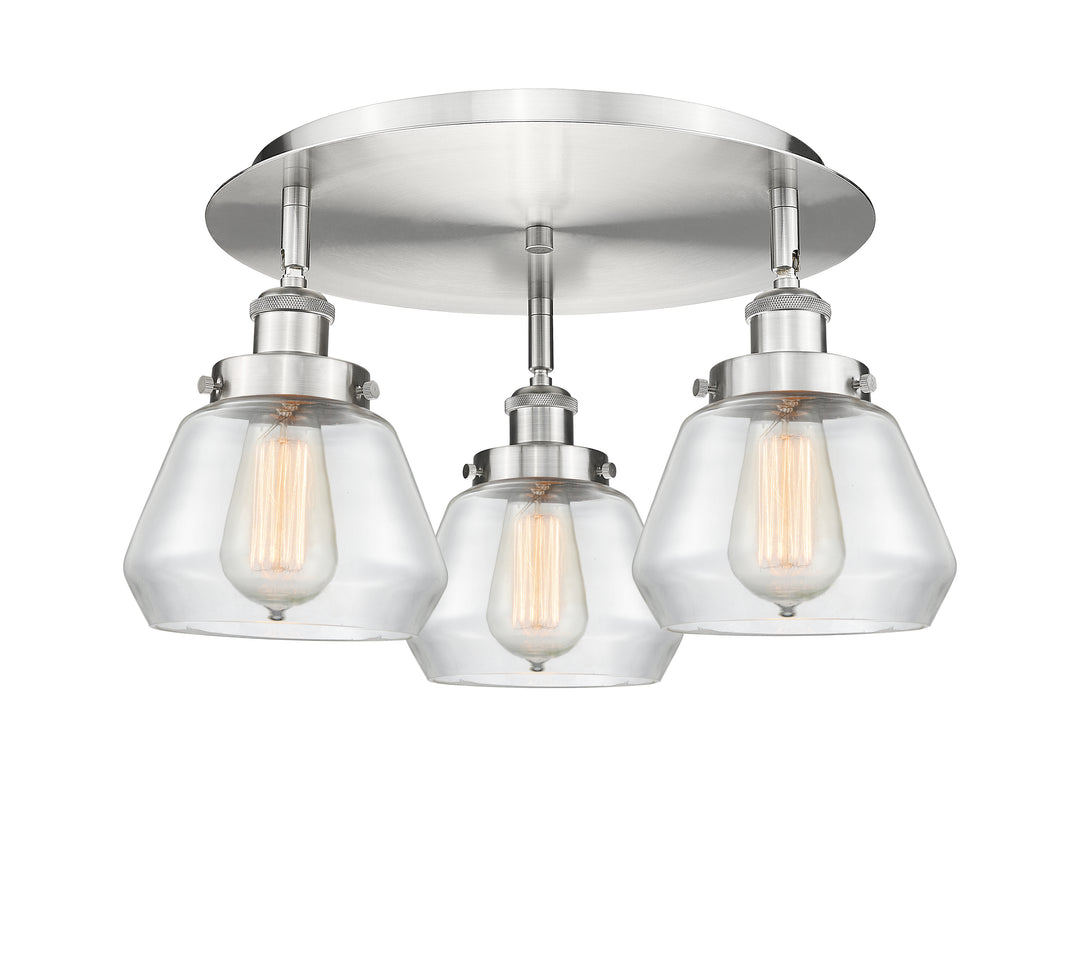 Innovations Lighting Fulton Flush Mount - Satin Nickel