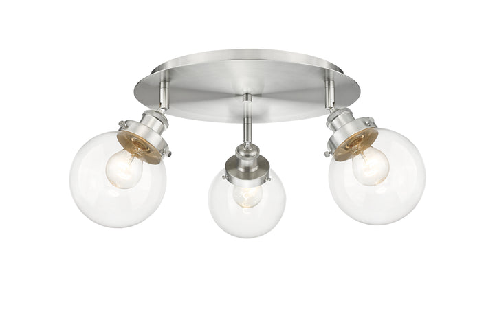 Innovations Lighting Beacon 6" Flush Mount - Satin Nickel Ceiling Flush Mounts Innovations Lighting Clear ; Glass Type: Transparent  