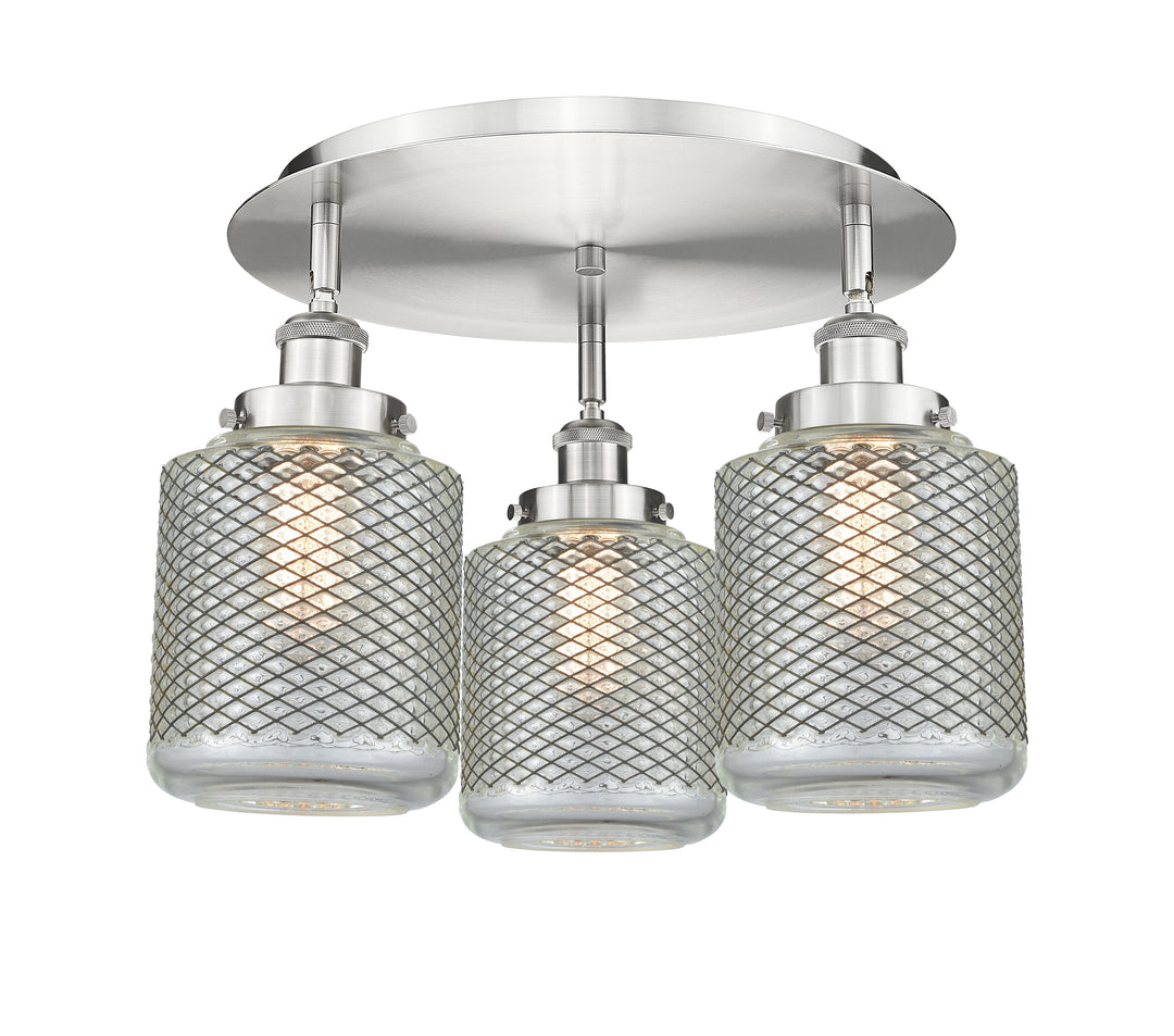 Innovations Lighting Edison Flush Mount - Satin Nickel