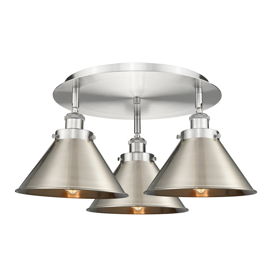 Innovations Lighting Briarcliff 10" Flush Mount - Satin Nickel