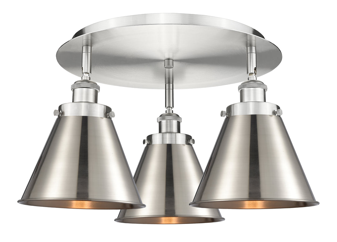 Innovations Lighting Appalachian 8" Flush Mount Ceiling Flush Mounts Innovations Lighting Satin Nickel  