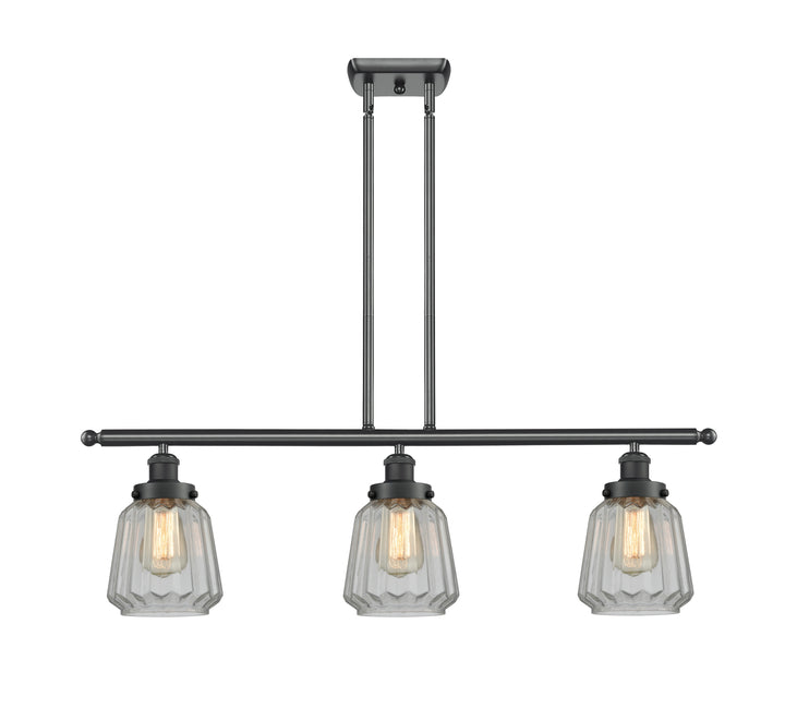 Innovations Lighting Chatham 6" Island Light - Matte Black Linear Chandeliers Innovations Lighting   