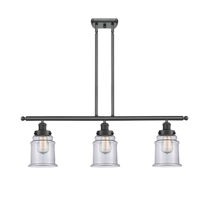 Innovations Lighting Canton 6" Island Light - Matte Black Linear Chandeliers Innovations Lighting Clear ; Glass Type: Transparent  