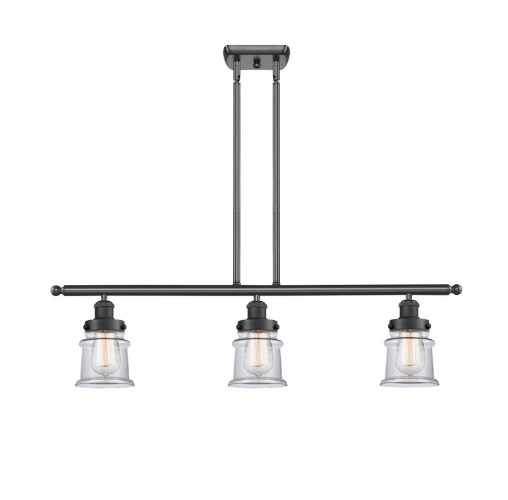 Innovations Lighting Canton 5" Island Light - Matte Black Linear Chandeliers Innovations Lighting   