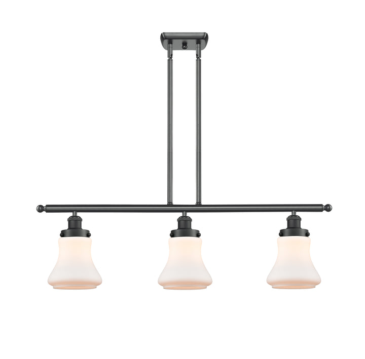 Innovations Lighting Bellmont 6" Island Light - Matte Black Linear Chandeliers Innovations Lighting Matte White ; Glass Type: Frosted  