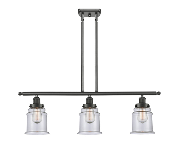 Innovations Lighting Canton 6" Island Light - Oil Rubbed Bronze Linear Chandeliers Innovations Lighting Clear ; Glass Type: Transparent  