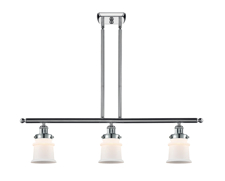 Innovations Lighting Canton 5" Island Light - Polished Chrome Linear Chandeliers Innovations Lighting Matte White ; Glass Type: Frosted  