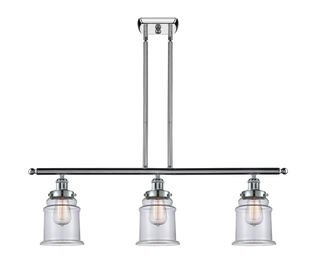 Innovations Lighting Canton 6" Island Light - Polished Chrome Linear Chandeliers Innovations Lighting Clear ; Glass Type: Transparent  