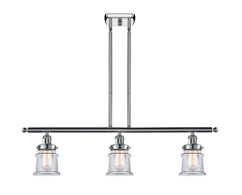 Innovations Lighting Canton 5" Island Light - Polished Chrome Linear Chandeliers Innovations Lighting Clear ; Glass Type: Transparent  