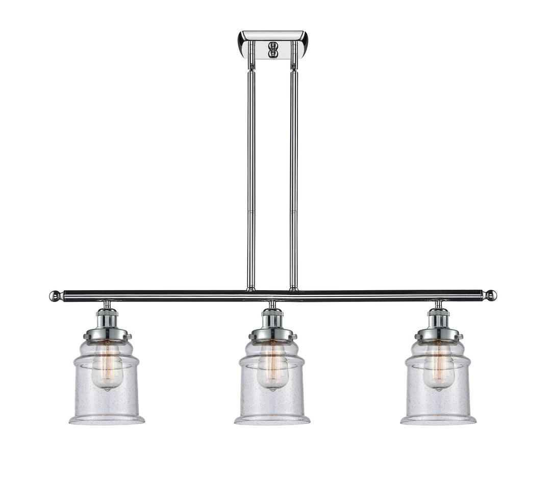 Innovations Lighting Canton 6" Island Light - Polished Chrome Linear Chandeliers Innovations Lighting Seedy ; Glass Type: Seedy  