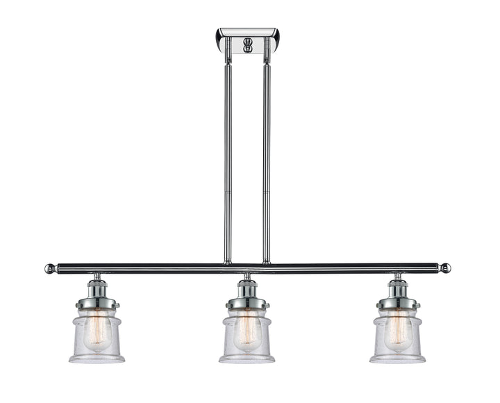 Innovations Lighting Canton 5" Island Light - Polished Chrome Linear Chandeliers Innovations Lighting Seedy ; Glass Type: Seedy  