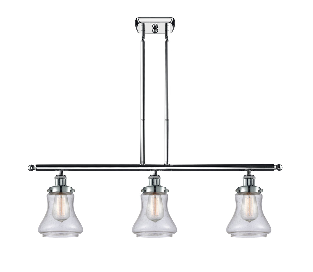 Innovations Lighting Bellmont 6" Island Light - Polished Chrome Linear Chandeliers Innovations Lighting Seedy ; Glass Type: Seedy  