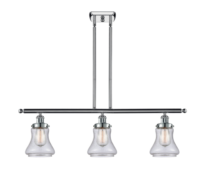 Innovations Lighting Bellmont 6" Island Light - Polished Chrome Linear Chandeliers Innovations Lighting Seedy ; Glass Type: Seedy  