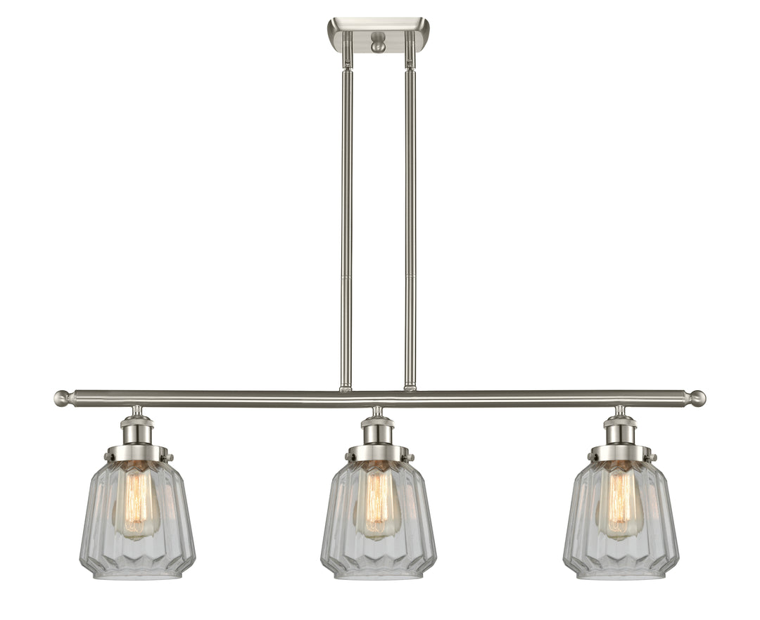 Innovations Lighting Chatham 6" Island Light - Brushed Satin Nickel Linear Chandeliers Innovations Lighting   