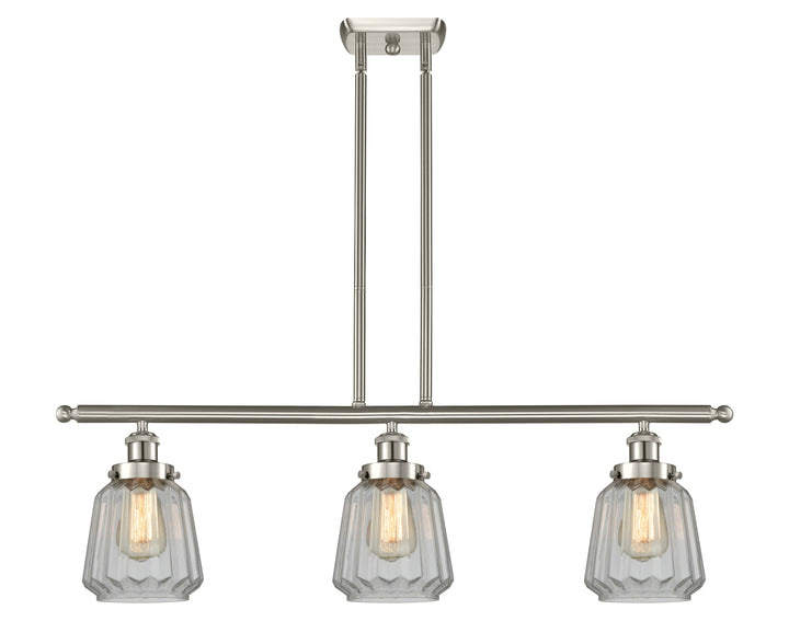 Innovations Lighting Chatham 6" Island Light - Brushed Satin Nickel Linear Chandeliers Innovations Lighting   