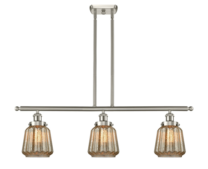 Innovations Lighting Chatham 6" Island Light - Brushed Satin Nickel Linear Chandeliers Innovations Lighting   