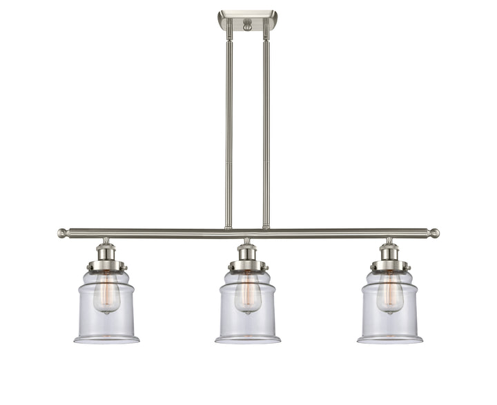 Innovations Lighting Canton 6" Island Light - Brushed Satin Nickel Linear Chandeliers Innovations Lighting   