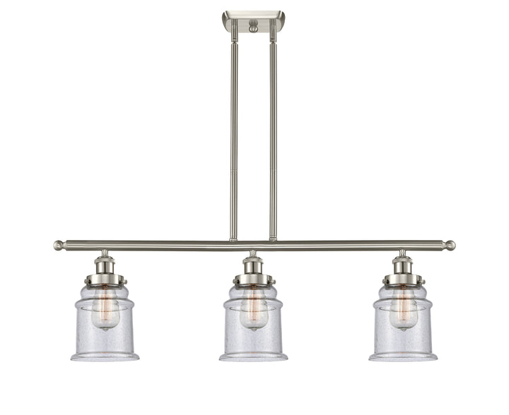 Innovations Lighting Canton 6" Island Light - Brushed Satin Nickel Linear Chandeliers Innovations Lighting   