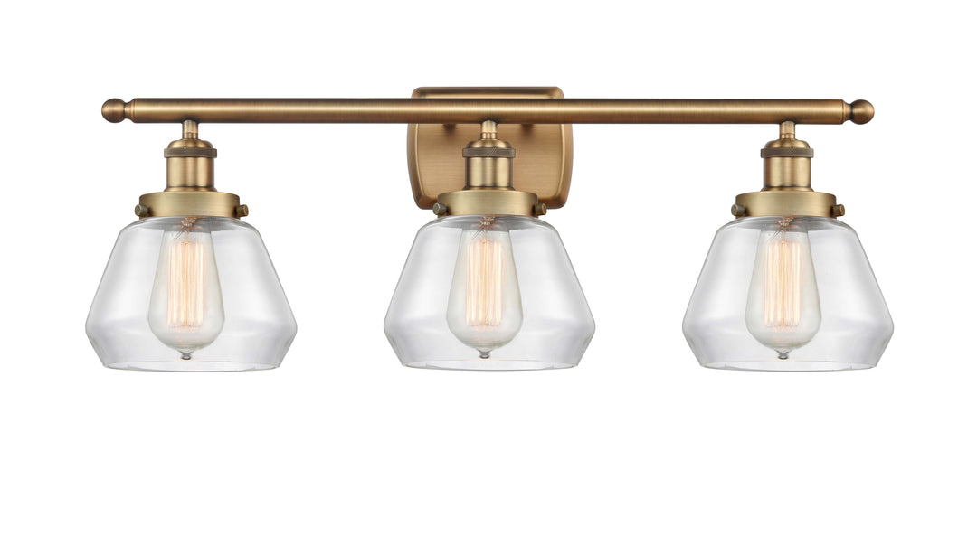 Innovations Lighting Fulton 6" Bath Vanity Light - Brushed Brass Vanity Lights Innovations Lighting Clear ; Glass Type: Transparent  