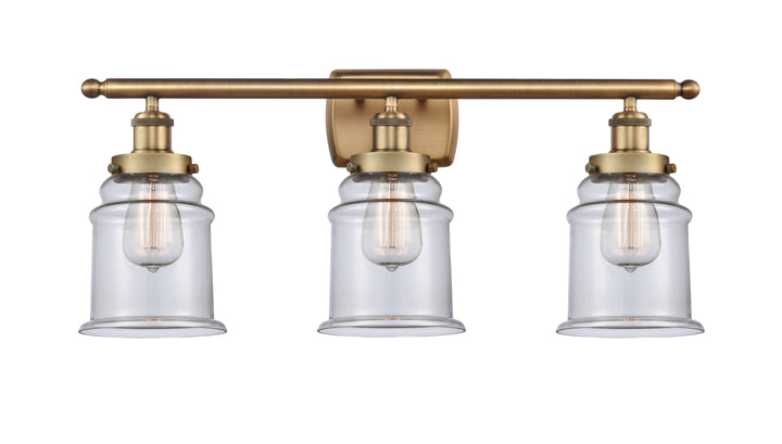 Innovations Lighting Canton 6" Bath Vanity Light - Brushed Brass Vanity Lights Innovations Lighting Clear ; Glass Type: Transparent  