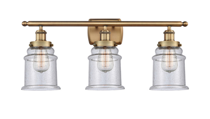 Innovations Lighting Canton 6" Bath Vanity Light - Brushed Brass Vanity Lights Innovations Lighting Seedy ; Glass Type: Seedy  