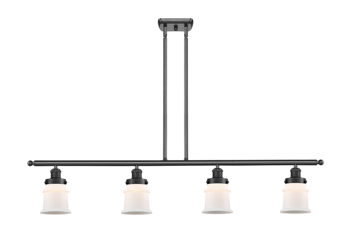 Innovations Lighting Canton 5" Island Light - Matte Black Linear Chandeliers Innovations Lighting Matte White ; Glass Type: Frosted  