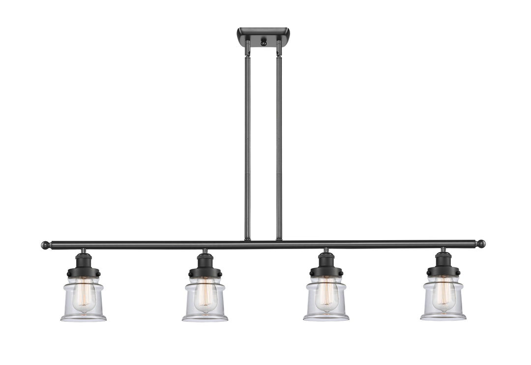 Innovations Lighting Canton 5" Island Light - Matte Black Linear Chandeliers Innovations Lighting Clear ; Glass Type: Transparent  