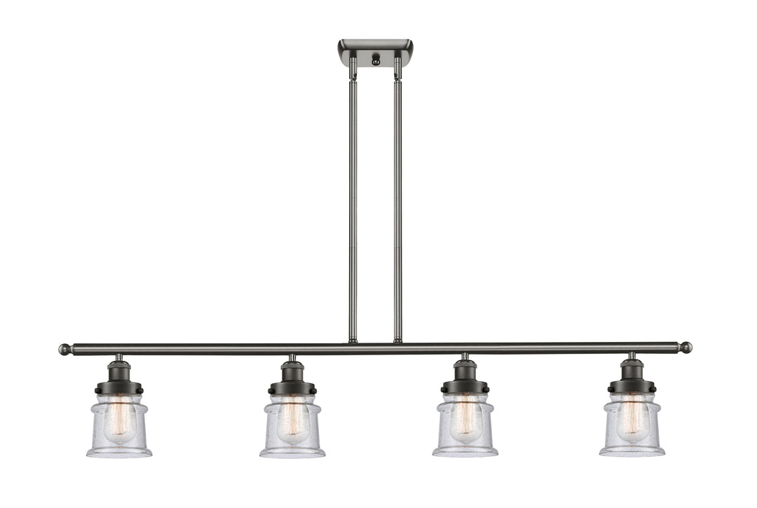 Innovations Lighting Canton 5" Island Light - Oil Rubbed Bronze Linear Chandeliers Innovations Lighting Seedy ; Glass Type: Seedy  