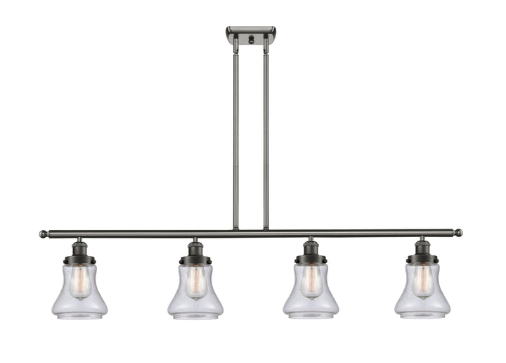 Innovations Lighting Bellmont 6" Island Light - Oil Rubbed Bronze Linear Chandeliers Innovations Lighting Seedy ; Glass Type: Seedy  