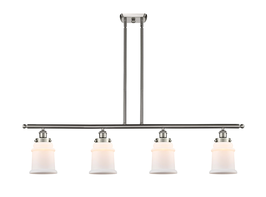 Innovations Lighting Canton 6" Island Light - Brushed Satin Nickel Linear Chandeliers Innovations Lighting Matte White ; Glass Type: Frosted  