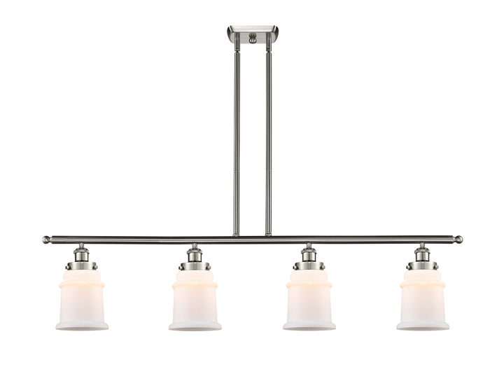 Innovations Lighting Canton 6" Island Light - Brushed Satin Nickel Linear Chandeliers Innovations Lighting Matte White ; Glass Type: Frosted  