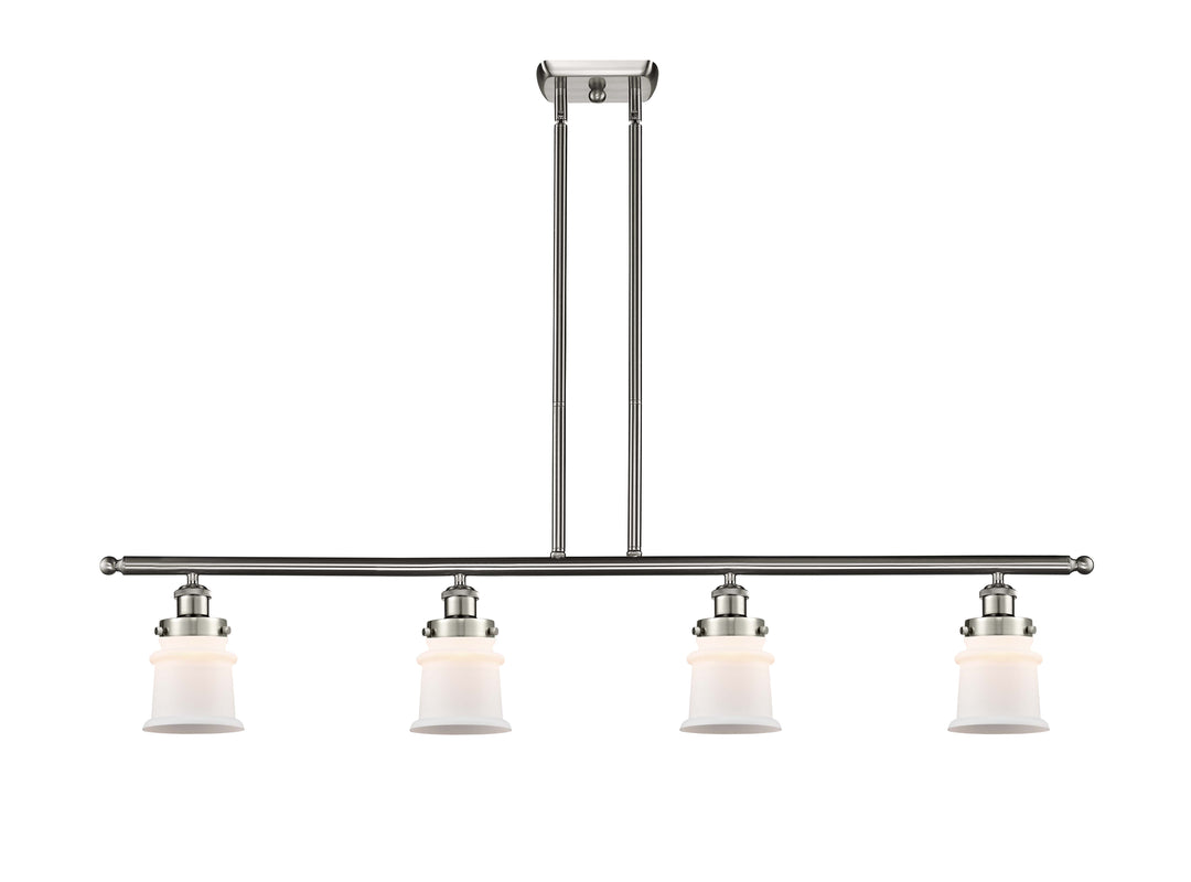 Innovations Lighting Canton 5" Island Light - Brushed Satin Nickel Linear Chandeliers Innovations Lighting Matte White ; Glass Type: Frosted  