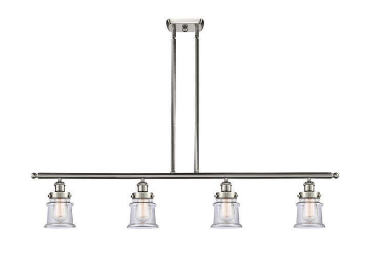 Innovations Lighting Canton 5" Island Light - Brushed Satin Nickel Linear Chandeliers Innovations Lighting Clear ; Glass Type: Transparent  