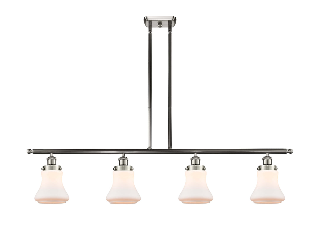 Innovations Lighting Bellmont 6" Island Light - Brushed Satin Nickel Linear Chandeliers Innovations Lighting Matte White ; Glass Type: Frosted  