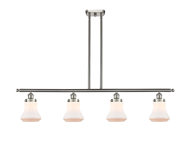 Innovations Lighting Bellmont 6" Island Light - Brushed Satin Nickel Linear Chandeliers Innovations Lighting Matte White ; Glass Type: Frosted  