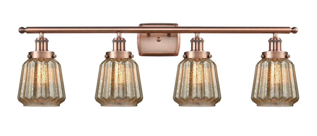 Innovations Lighting Chatham 6" Bath Vanity Light - Antique Copper Vanity Lights Innovations Lighting Mercury ; Glass Type: Mercury; Ribbed  